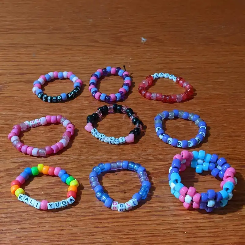 SINGLE Kandi Bracelet Colorful Beaded Rave Bracelets for Music